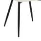 LumiSource Margarite Contemporary Dining/accent Chair in Black Metal and Cream Faux Leather by LumiSource - Set of 2, , large