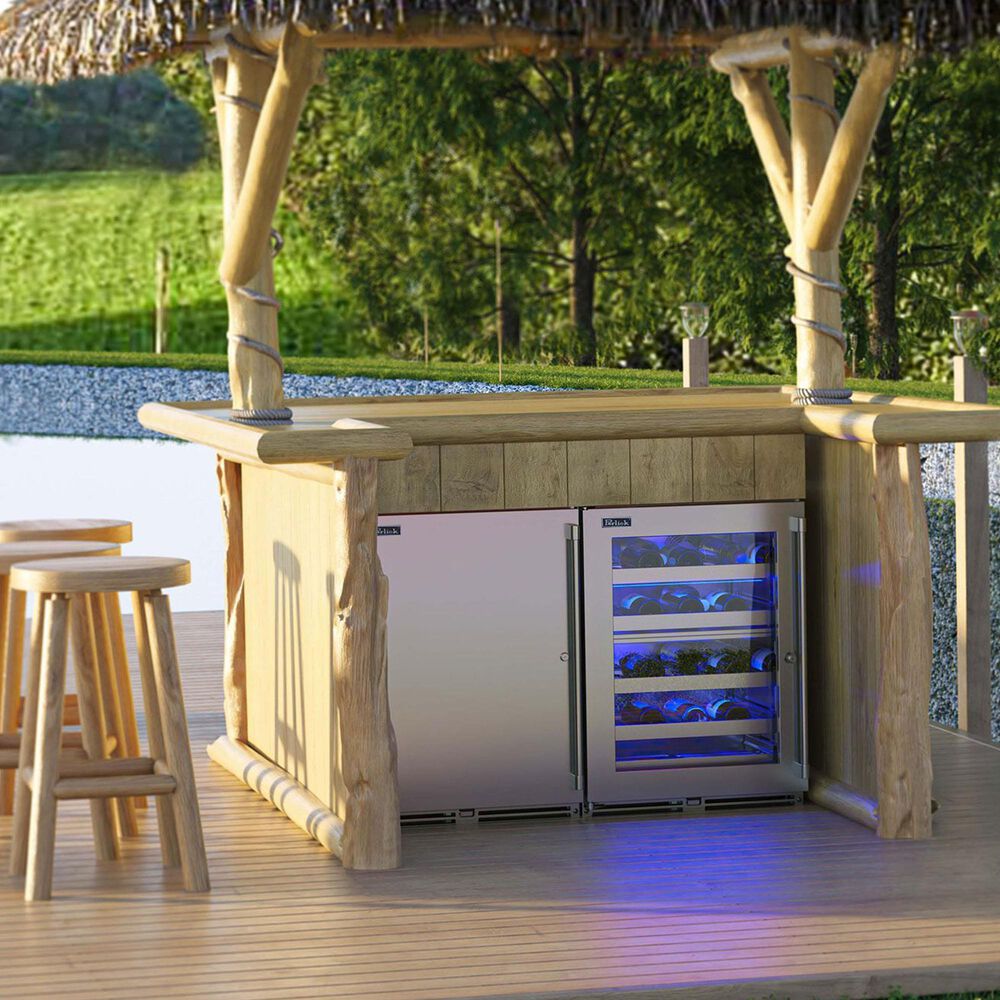 Perlick Signature Outdoor Series 3.1 Cu. Ft. Shallow Depth Wine Reserve with Left Hinge and Glass Door in Panel Ready, , large