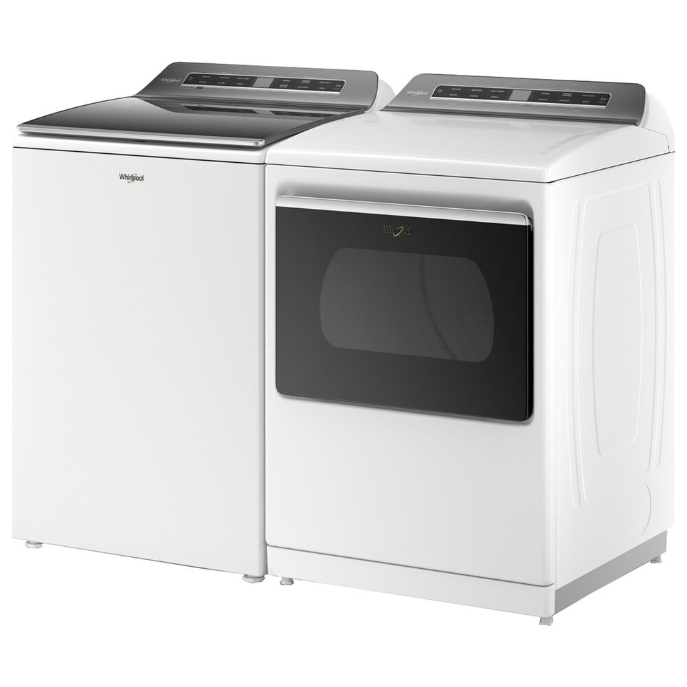Whirlpool 5.3 Cu. Ft. Top Load Washer and 7.4 Cu. Ft. Top Load Gas Dryer Laundry Pair in White, , large