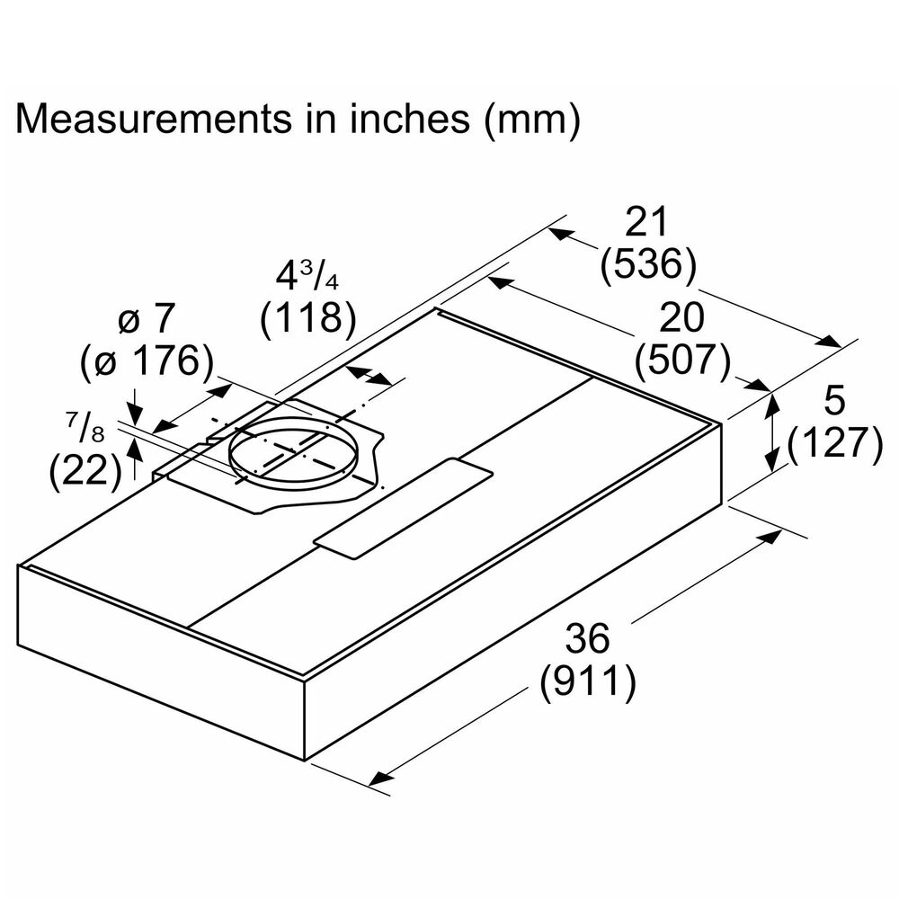 Bosch 500 Series 36" Undercabinet Range Hood in Stainless Steel, , large