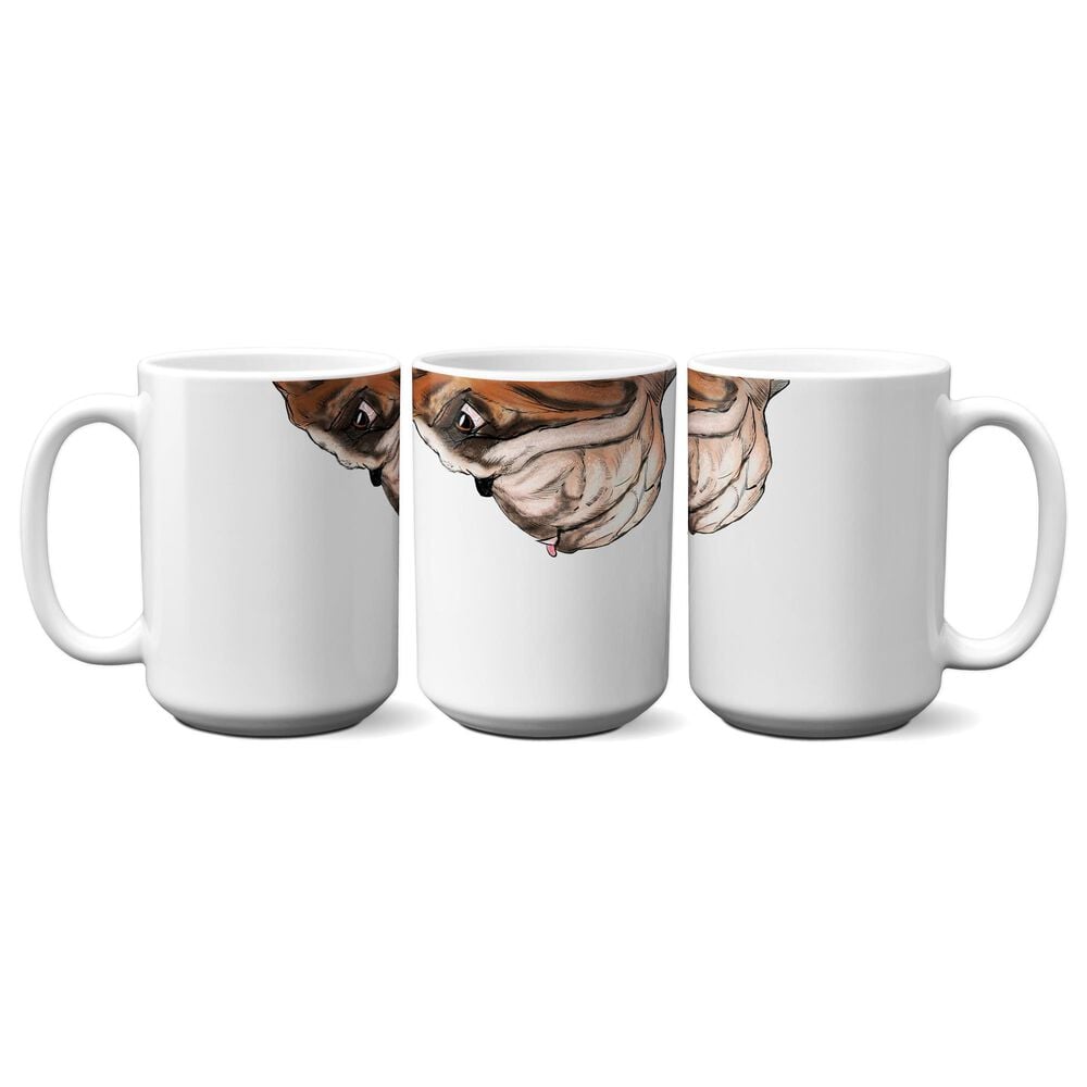 American Brand Studio 15 Oz Bulldog Snout Mug in White, , large