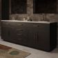 Lexora Home Abbey 84" Double Bathroom Vanity in Black Oak with 2 cm White Quartz Top and Rectangular Sinks, , large