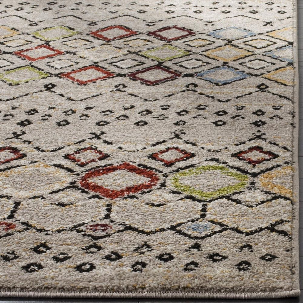 Safavieh Amsterdam AMS108G-28 2&#39;3&quot; x 8&#39; Light Grey/Multi Runner, , large