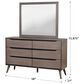 Furniture of America Lennart 6-Drawer Dresser and Mirror in Gray, , large