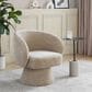 LumiSource Fran Swivel Accent Chair in Light Brown, , large