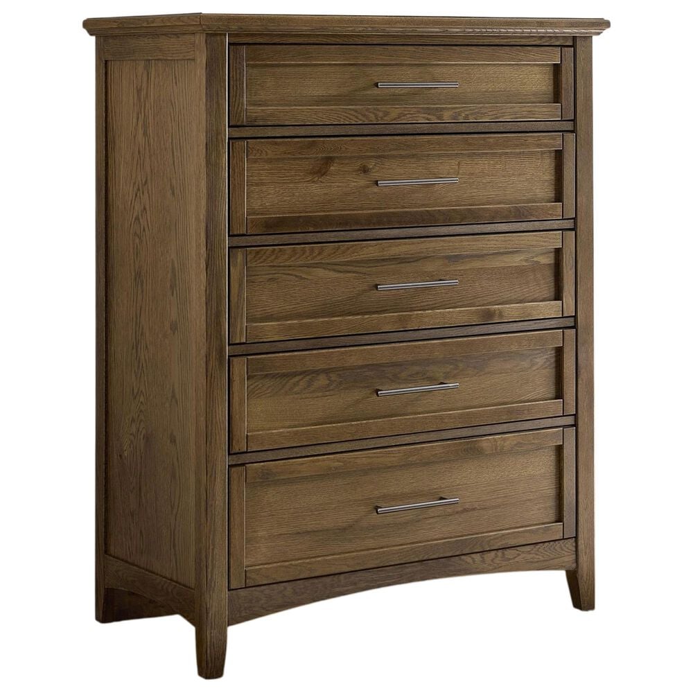 Viceray Collections Jamestown Oak 5 Drawer Chest in Natural, , large