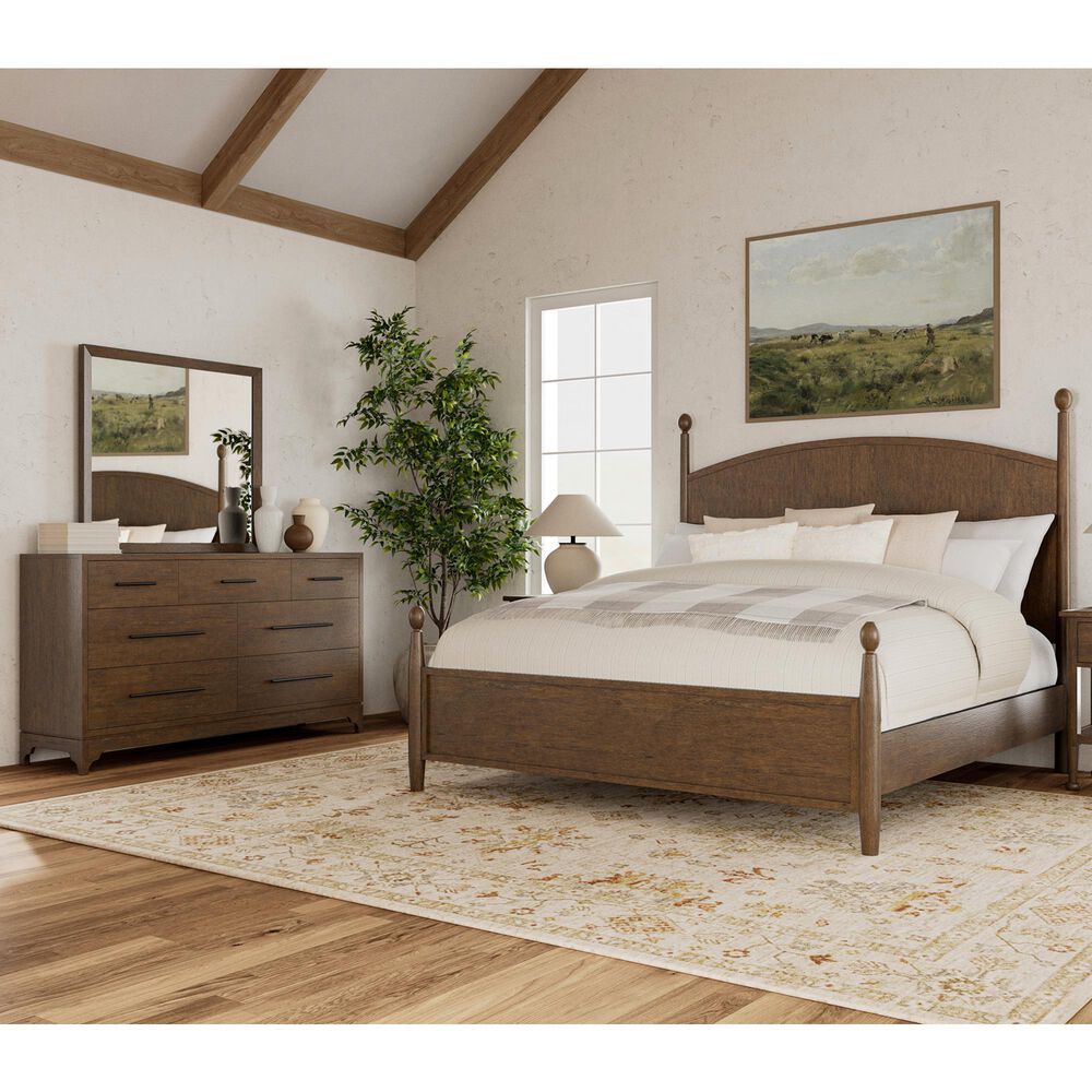 Riverside Furniture Calhoun 3-Piece Queen Panel Bedroom Set in Whiskey Oak, , large