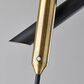 Adesso Vega LED Torchiere in Black and Antique Brass, , large