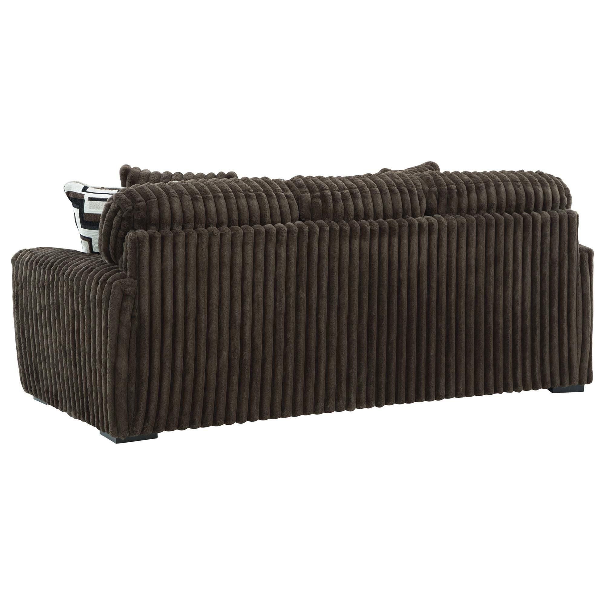 Ashley Midnight-Madness Stationary Sofa in Chocolate