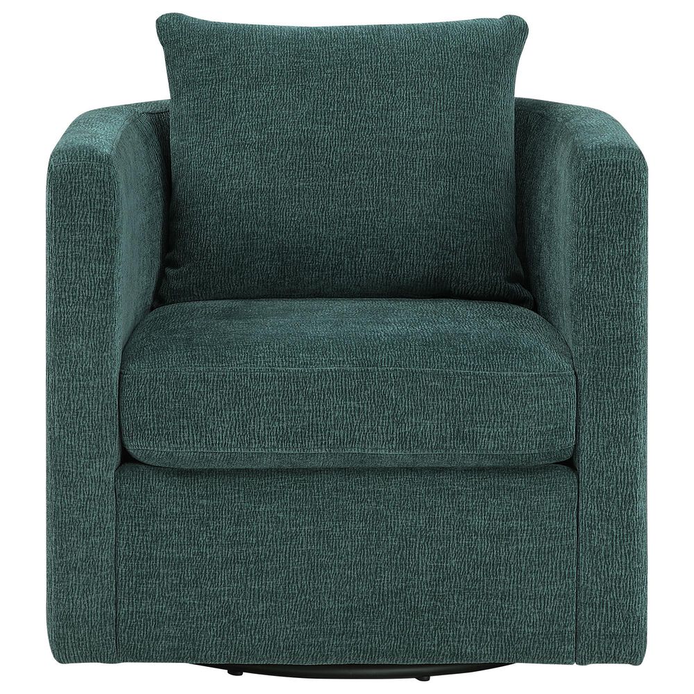 Hearth and Haven Sutton Swivel Chair in Peacock, , large