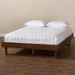 Baxton Studio Liliya King Platform Bed Frame in Walnut Brown, , large
