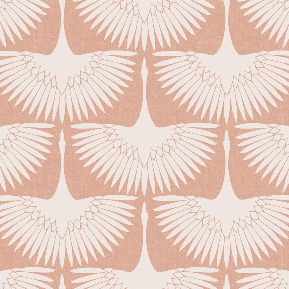 Tempaper Genevieve Gorder Feather Flock Peel & Stick Wallpaper in Sahara Blush, , large