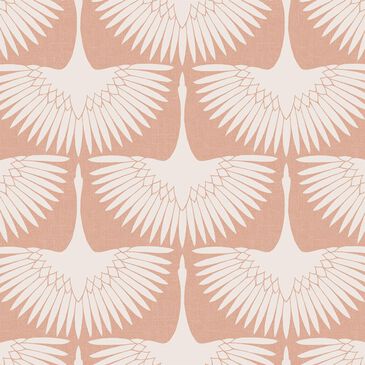 Tempaper Genevieve Gorder Feather Flock Peel & Stick Wallpaper in Sahara Blush, , large