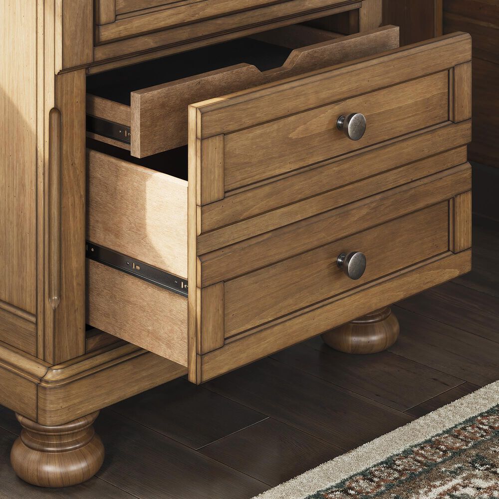 Ashley Feddinger 4-Piece California King Storage Bedroom Set in Chestnut Brown, , large