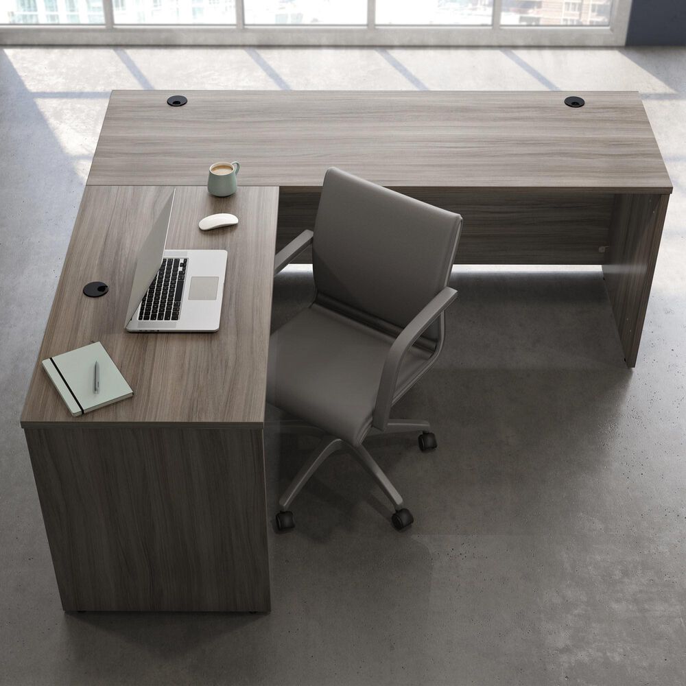 Sauder Affirm 6-Piece Commercial Office Desk Suite in Hudson Elm, , large
