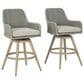 Ashley Seton Creek Patio Bar Stool with Cushion in Beige and Gray (Set of 2), , large