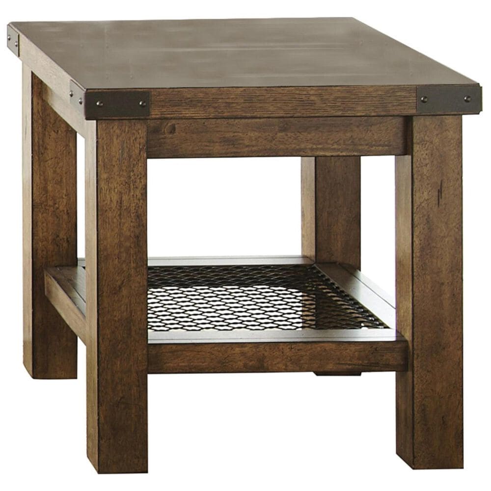 Crystal City Hailee End Table in Antique Oak | NFM