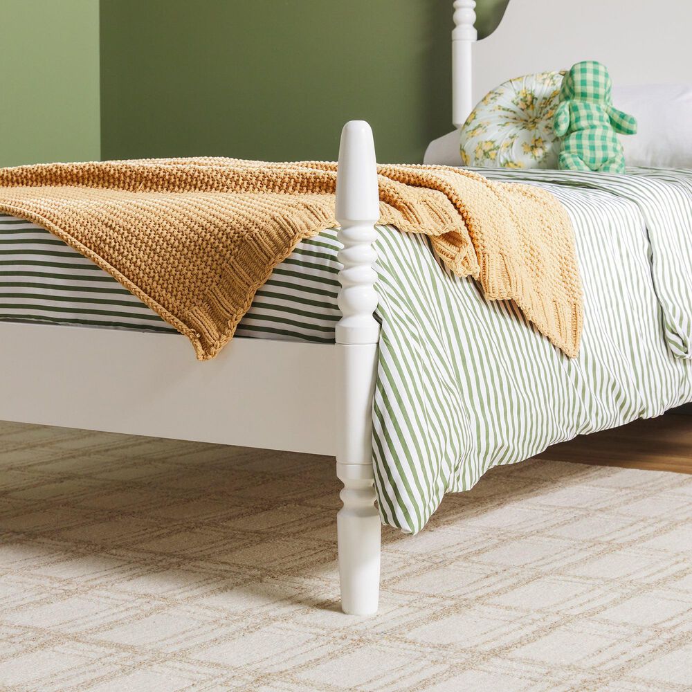 Walker Edison Vivienne Twin Platform Bed in White, , large