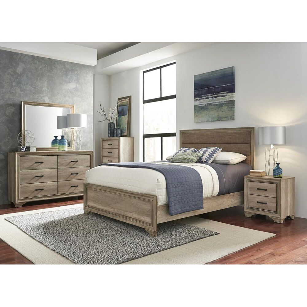 Belle Furnishings Sun Valley 4 Piece Queen Upholstered Bed Set in Sandstone, , large