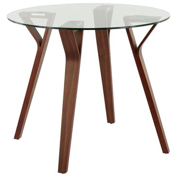 Lumisource Folia Dinette Table in Clear/Walnut, , large