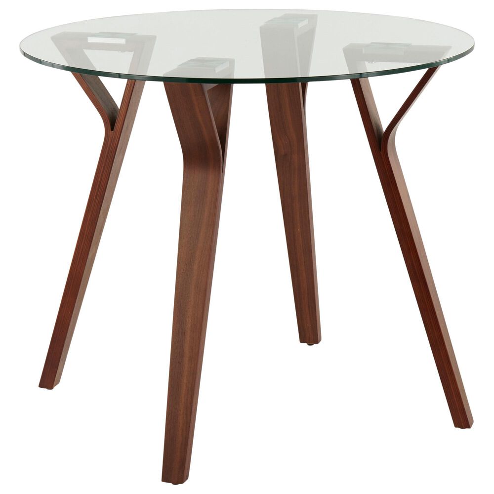 Lumisource Folia Dinette Table in Clear/Walnut, , large