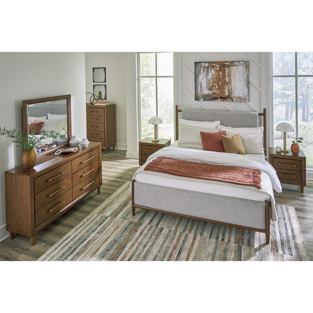 Ashley Lyncott King Panel Bed in Brown, , large