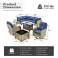 HOMLUX 9-Piece Patio Conversation Set in Navy Blue, , large