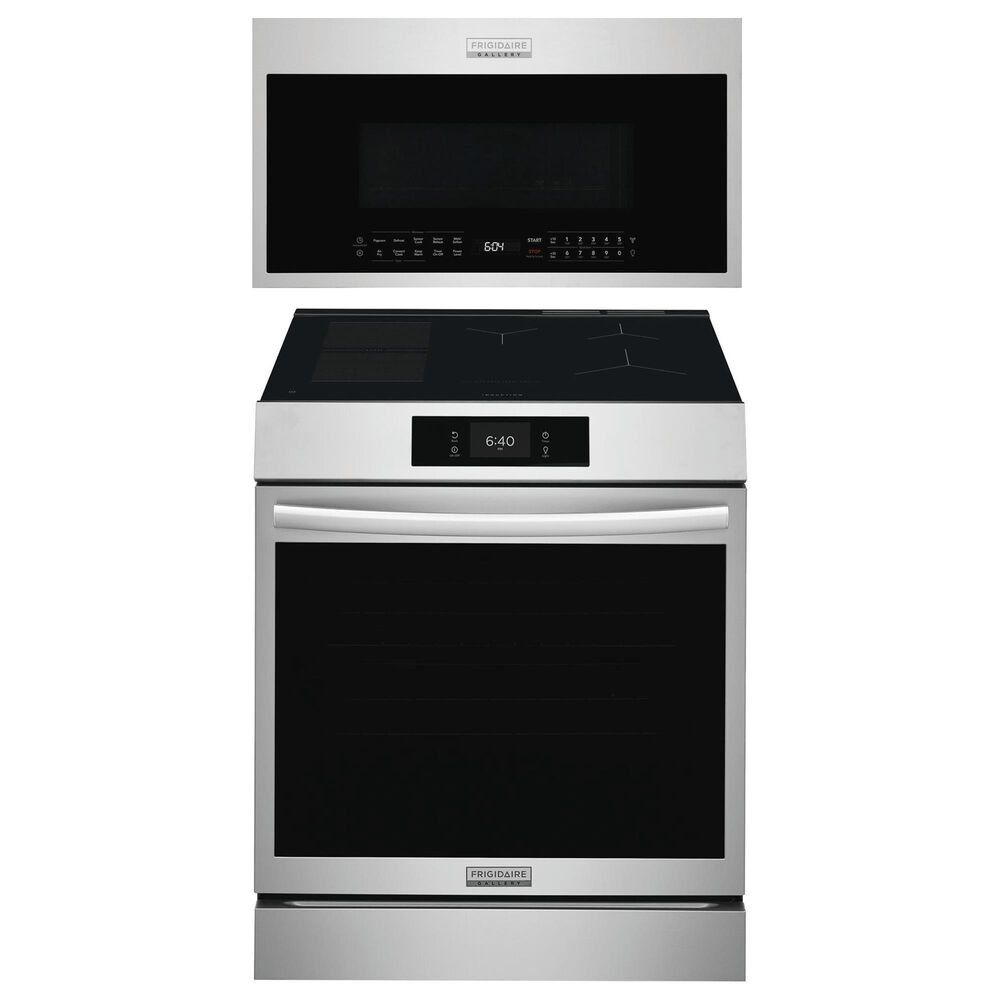 Frigidaire Gallery 2-Piece Kitchen Package with 6.2 Cu. Ft. Induction Range and 30" Over-The-Range Microwave in Stainless Steel, , large