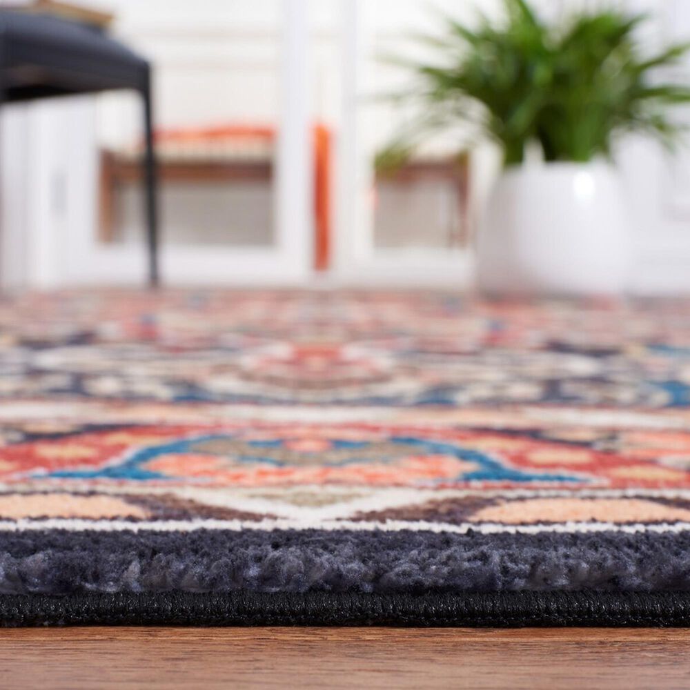 Safavieh Riviera 6&#39;7&quot; Square Red and Navy Area Rug, , large
