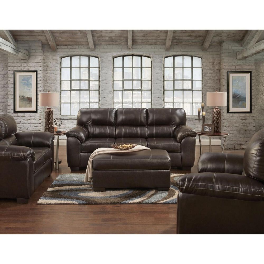 Arapahoe Home Austin Ottoman in Chocolate, , large