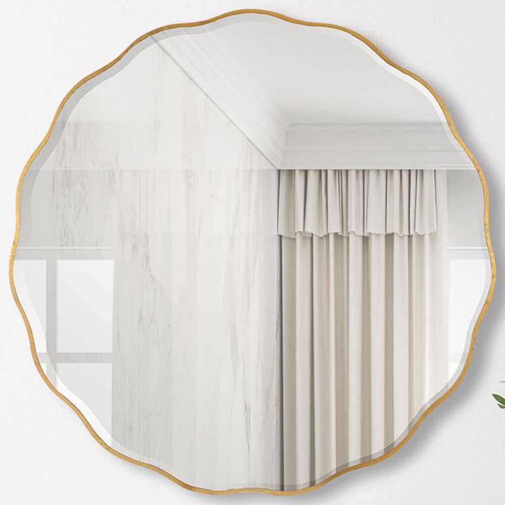 Uttermost Aneta Large Wall Mirror in Antiqued Gold Leaf, , large