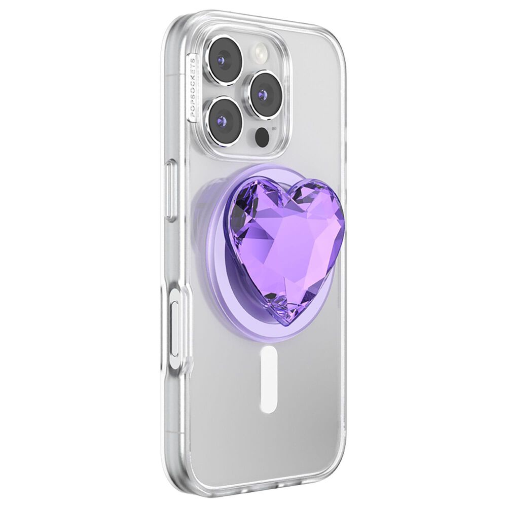 PopSockets MagSafe Circle PopGrip in Crystal Heart Lavender, , large