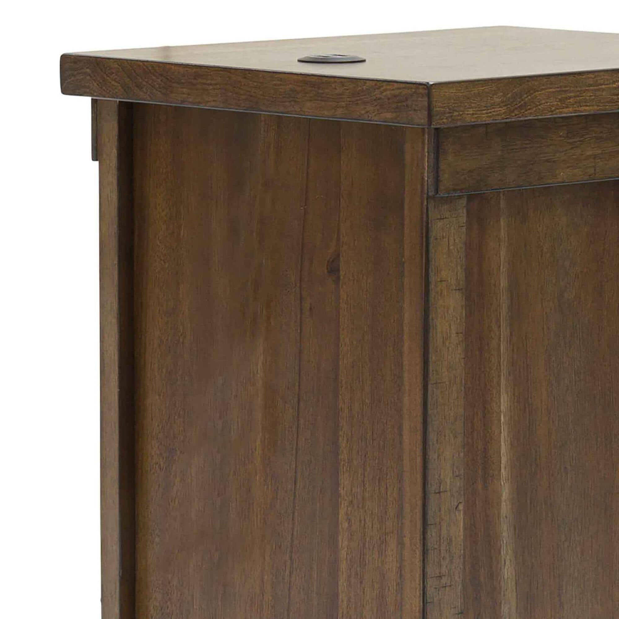 Ashley Moriville Chairside Table in Grayish Brown