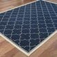 Oriental Weavers Marina Navy and Ivory 1"9" x 3"9" Indoor/Outdoor Area Rug, , large