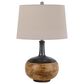 Cal Lighting Yuma Ceramic Table Lamp in Terra Cotta and Black, , large