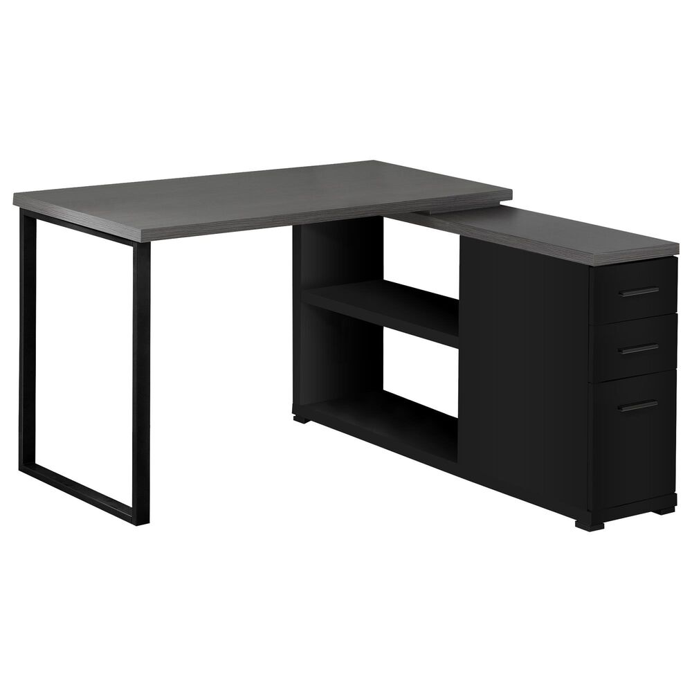 Monarch Specialties Computer Desk in Black and Grey, , large