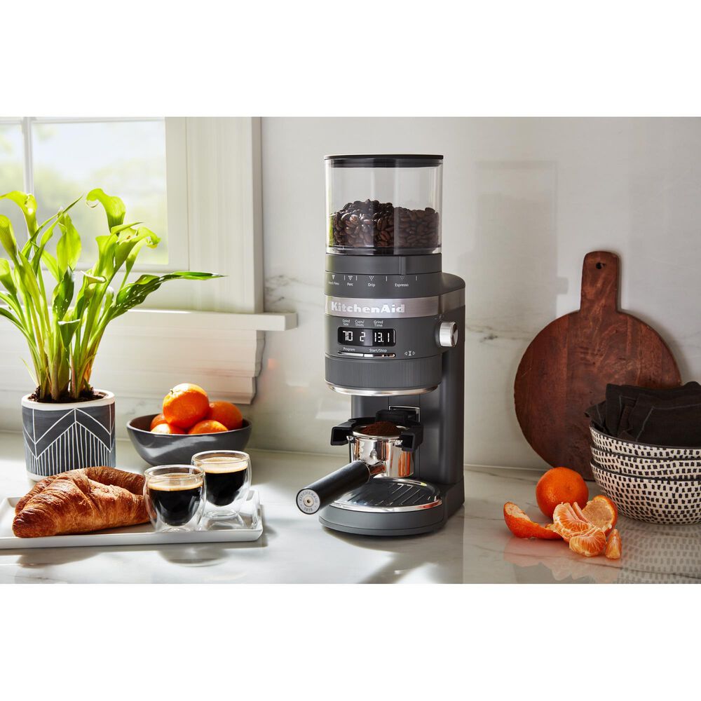 KitchenAid Burr Coffee Grinder in Matte Charcoal Grey, , large