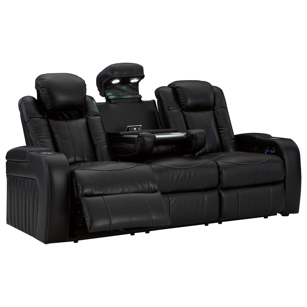 Ashley Caveman Den 2-Piece Power Reclining Living Room Set in Midnight, , large