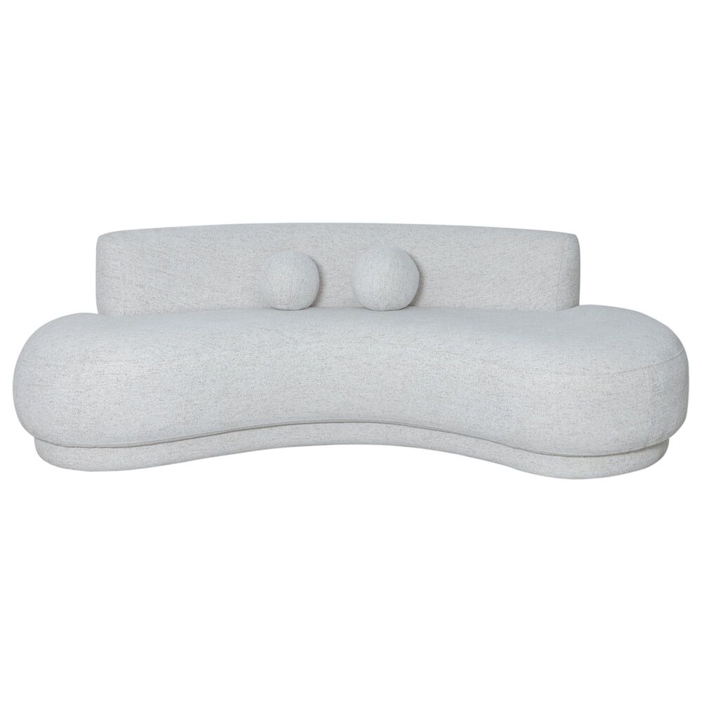 Blue River Oakland Stationary 3-Seater Sofa in Ivory Velvet, , large