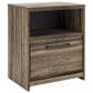 Ashley Elbrim 1-Drawer Nightstand in Brown with USB Port, , large