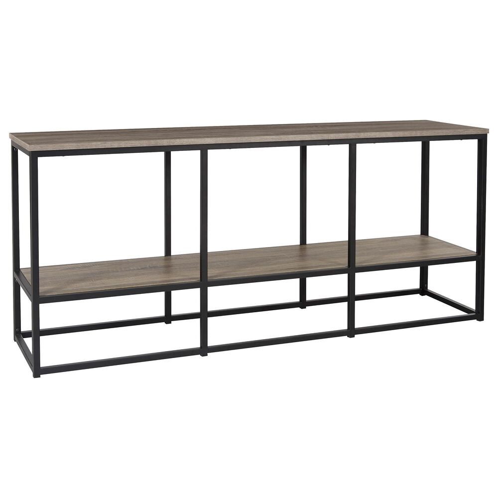 Signature Design by Ashley Wadeworth 65" TV Stand in Weathered Wood and Black, , large