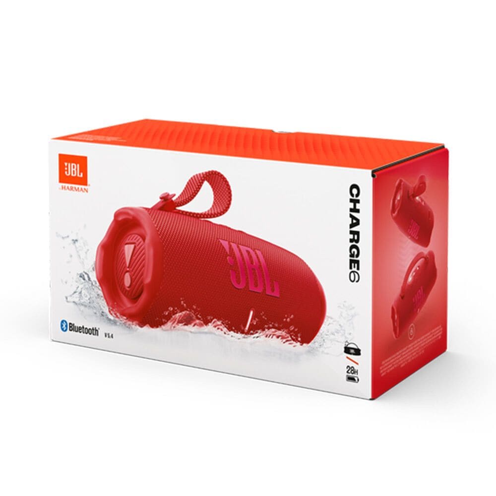 JBL Charge 6 Waterproof Bluetooth Speaker in Red, , large