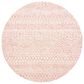 Safavieh Micro-Loop Southwestern 5" Round Pink and Ivory Area Rug, , large