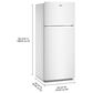 Whirlpool 18 Cu. Ft. Top Freezer Refrigerator with Total Coverage Cooling in White, , large