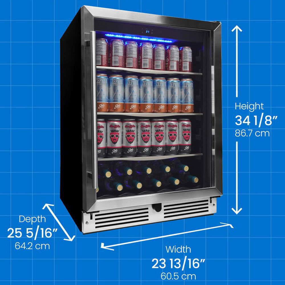 Danby 5.7 Cu. Ft. Under Counter Beverage Center in Stainless Steel, , large