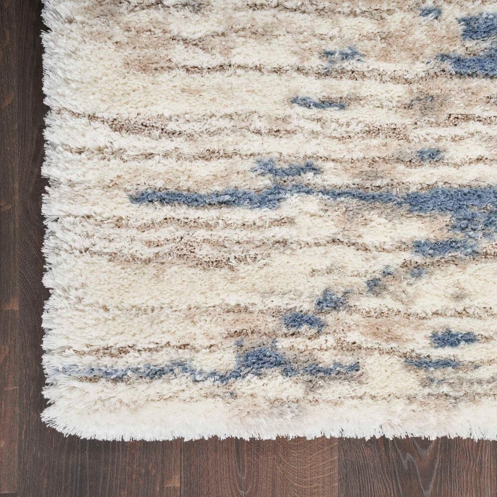 Nourison Dreamy Shag 4&#39; x 6&#39; Light Blue and Grey Area Rug, , large
