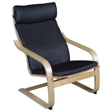 Regency Global Sourcing Niche Mia Reclining Chair in Natural and Black Bonded Leather , , large