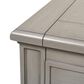 Hearth and Haven Dauphin Executive Desk in Grey and Gold, , large