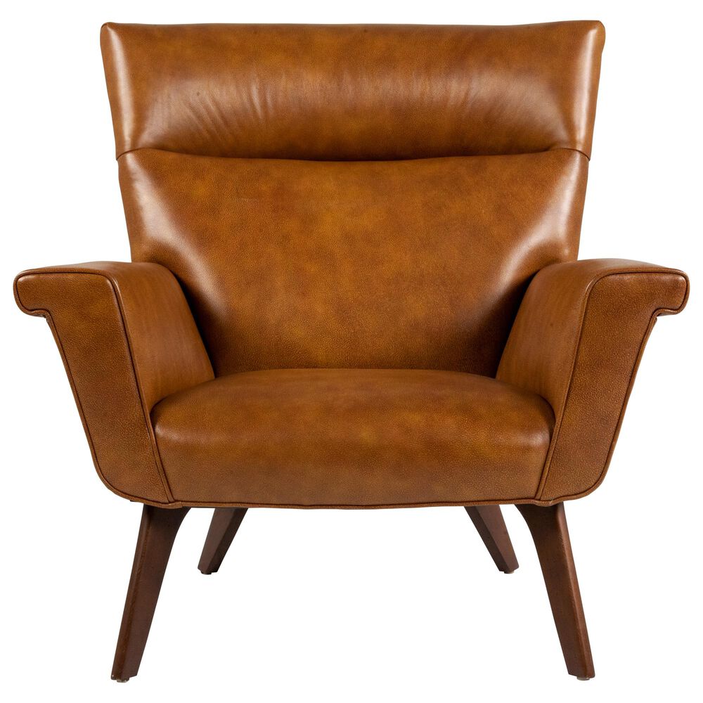 Huntington House Accent Chair in Leather Cognac | Nebraska Furniture Mart