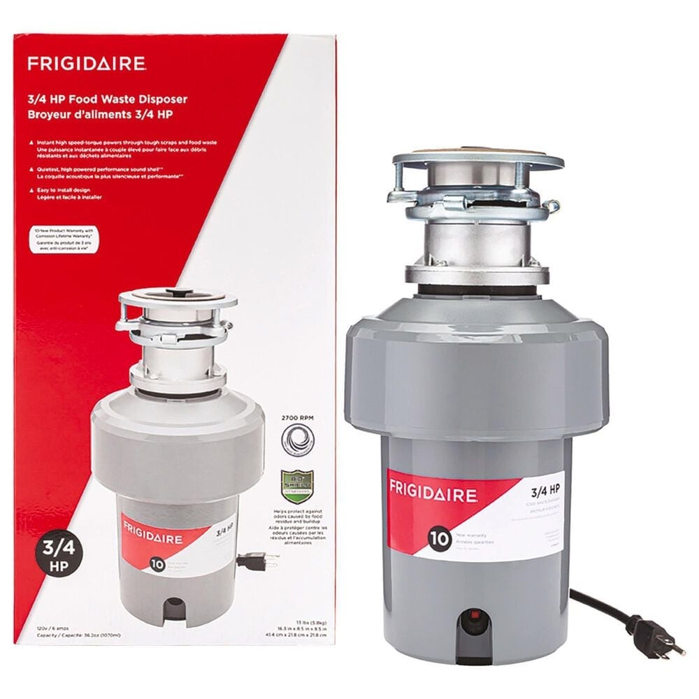 Frigidaire 3/4 Batch Feed Corded Disposal in Stainless Steel and Gray, , large